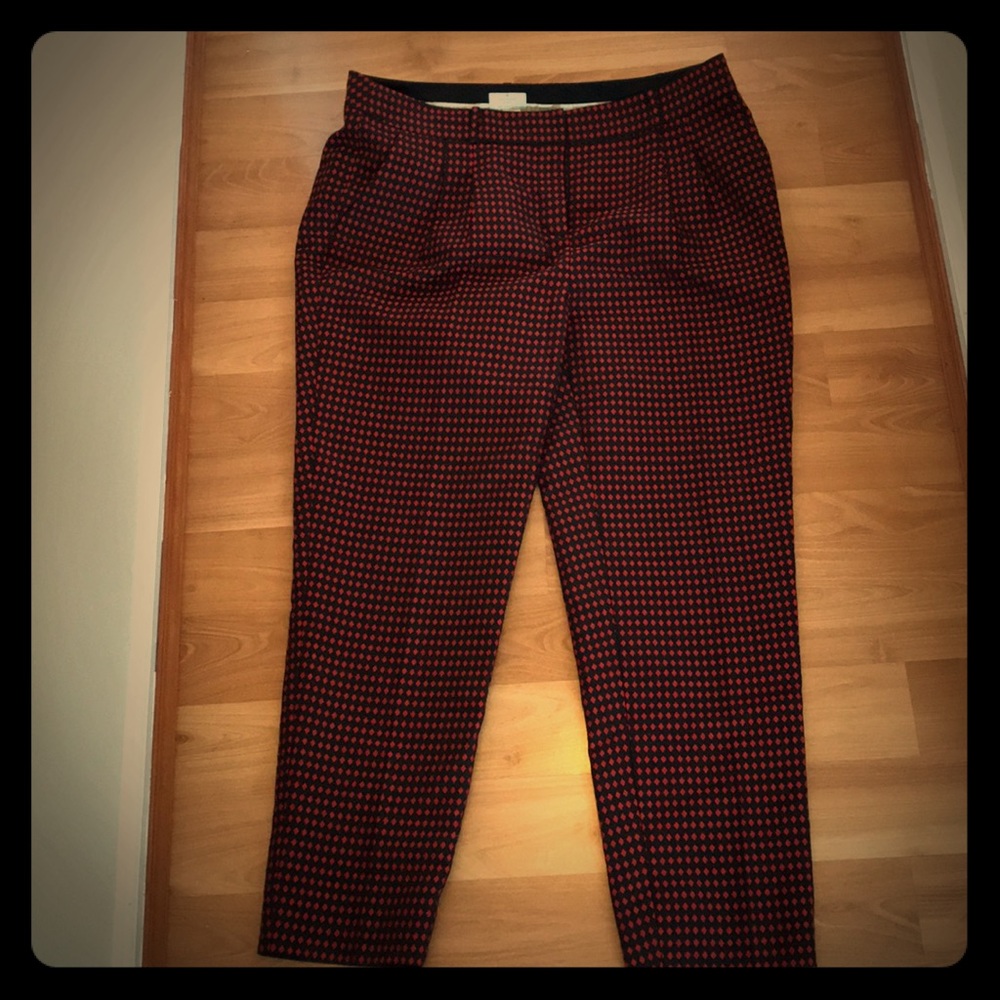 Kate Spade black and red printed pants!